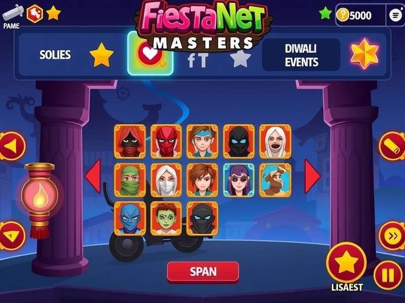 Fiesta Net Ninja Masters character selection screen